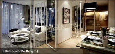 ขายพร้อมผู้เช่าคอนโดมิเนียม พาร์ค 24  57.3 sq.m, 2 ห้องนอน