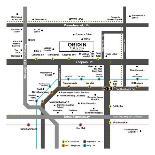 ขายคอนโดมิเนียม เดอะ ออริจิ้น ปลั๊ก แอนด์ เพลย์ รามคำแหง ทริปเปิ้ล  22 sq.m, 1 ห้องนอน
