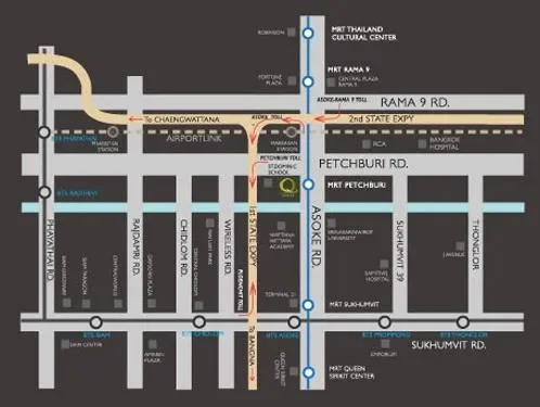 ขาย และให้เช่าคอนโดมิเนียม คิว อโศก  45.5 sq.m, 2 ห้องนอน