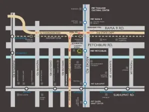 ขาย และให้เช่าคอนโดมิเนียม คิว อโศก  45.5 sq.m, 2 ห้องนอน