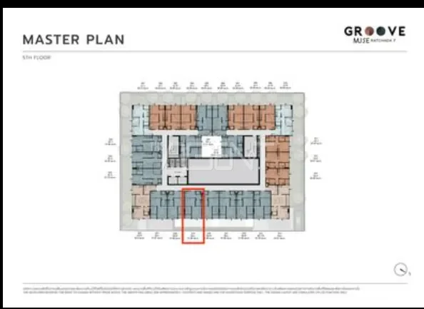 ขายคอนโดมิเนียม กรู๊ฟ มิวส์ รัชดา 7  31.96 sq.m, 1 ห้องนอน