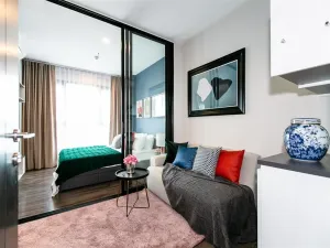 ห้องสวยตกเเต่งครบ 1 ห้องนอน  ในเดอะ เบส พาร์คเวสต์ สุขุมวิท 77