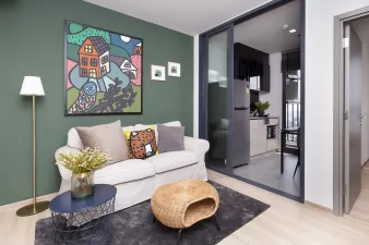 1 ห้องนอน พร้อมอยู่ ในคอนโดมิเนียมย่านพระราม 9 ใกล้รถไฟฟ้าใต้ดิน